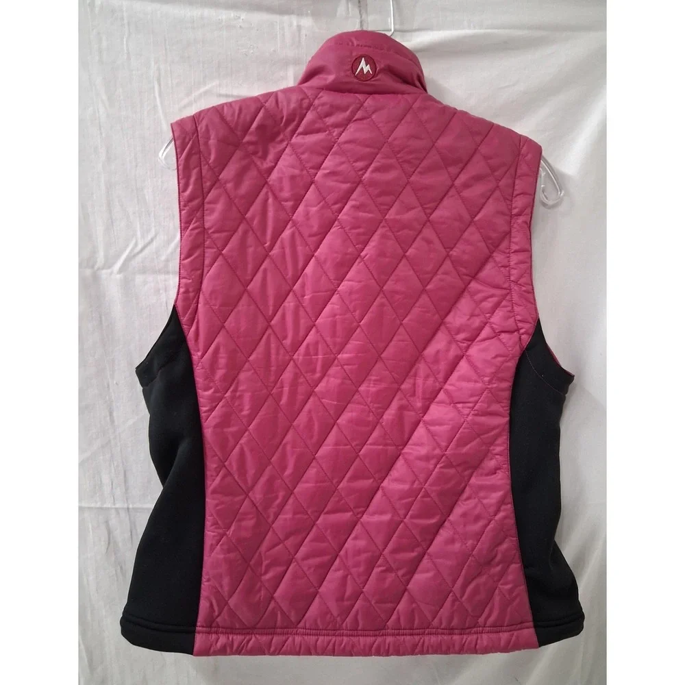 MARMOT Women's Quilted‎ Insulated Vest Pink Black Size M Like New